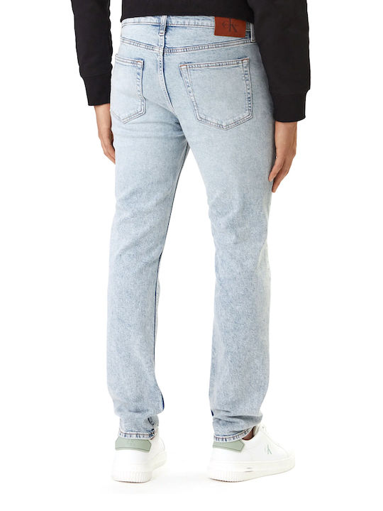 Calvin Klein Ανδρικό Παντελόνι Τζιν Ελαστικό Slim Fit Tapered Μπλε