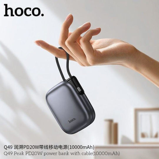 Hoco Q49 Power Bank 10000mAh με Θύρα USB-C Γκρι