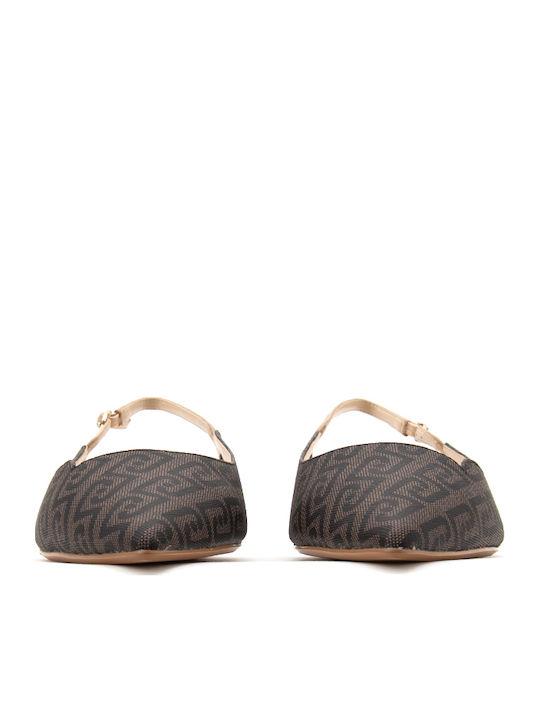 Liu Jo Women's Ballerina Shoes Slingback with Strap in Brown Color SA6029EX339 S1804