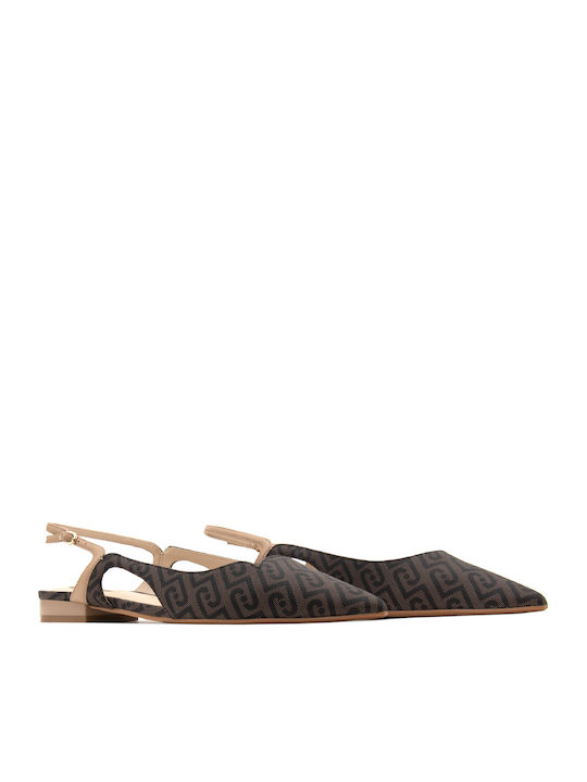 Women's Ballerina Shoes Slingback with Strap in Brown Color SA6029EX339 S1804