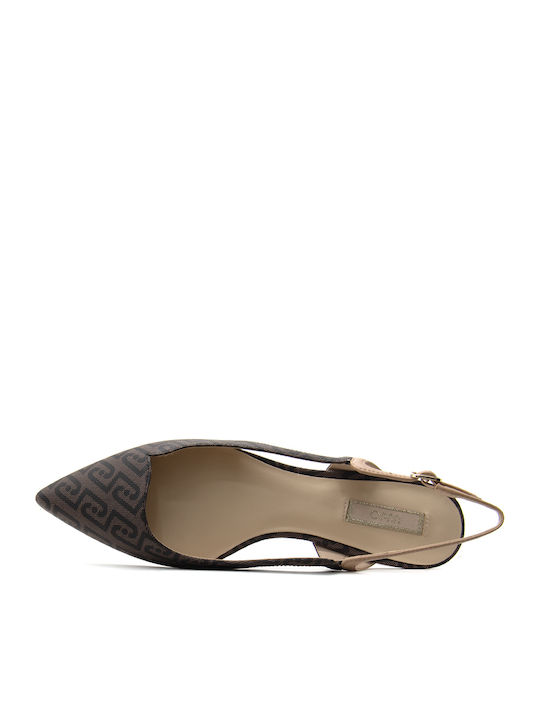 Women's Ballerina Shoes Slingback with Strap in Brown Color SA6029EX339 S1804