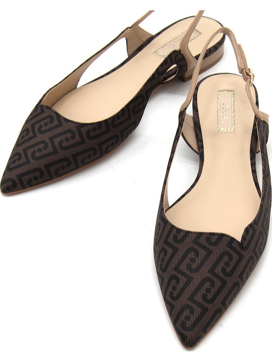 Women's Ballerina Shoes Slingback with Strap in Brown Color SA6029EX339 S1804