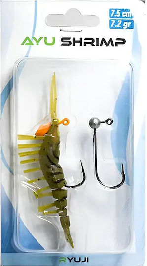 Ryuji Ayu Creveți Din Silicon 7,5cm Jighead 7,2g #10