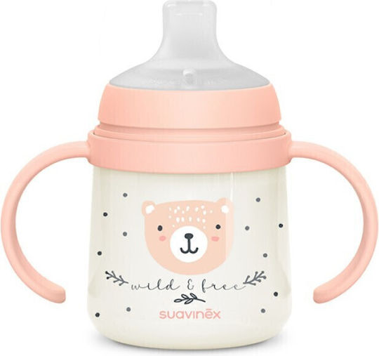 Suavinex Educational Silicone Baby Sippy Cup with Handles Pink for 6m+ 150ml