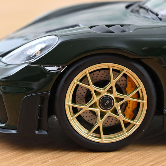 Porsche 718 Cayman GT4 RS 2023 Weissach Pack Verde Mașină Model 1:18 Norev