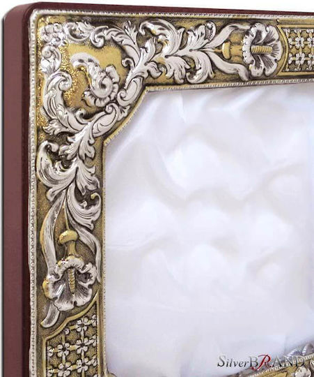 SilverBrand.gr Στεφανοθήκη Ορθογώνια Χρυσή 23x29εκ.