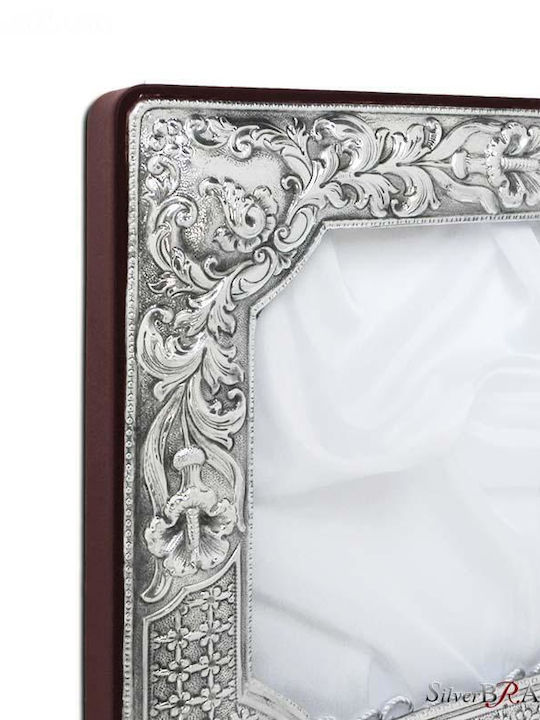 SilverBrand.gr Hochzeitskronen-Hülle Rechteck Silber 23x29cm