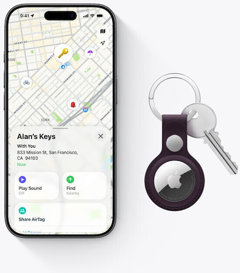 Apple AirTag 2nd Gen Apple Find My Λευκό 4τμχ