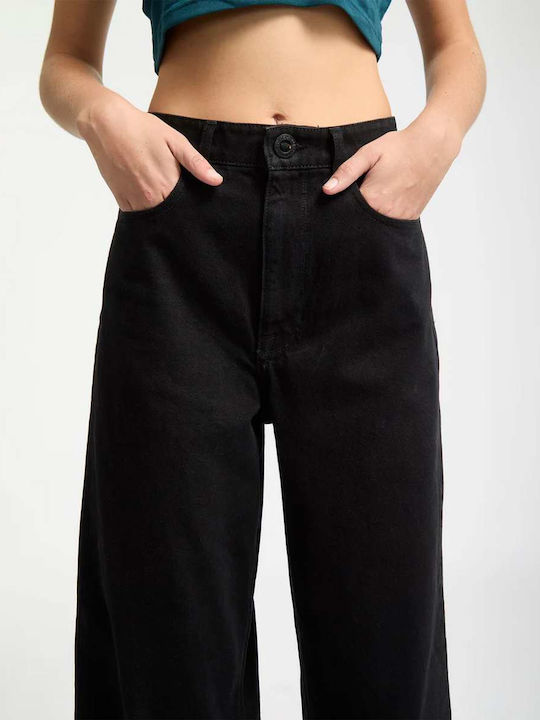 Weellow Ii High Rise Women's Jean Pants in Relaxed Fit Black