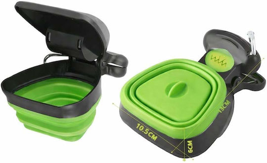 Dog Poop Scoop – Foldable Plastic Tongs Carabiner Portable Green
