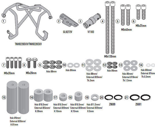 Engine Protection Cf Moto 450 Mt 24-25 Tnh9226