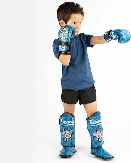 8 Weapons Kids Blue Shin Guards