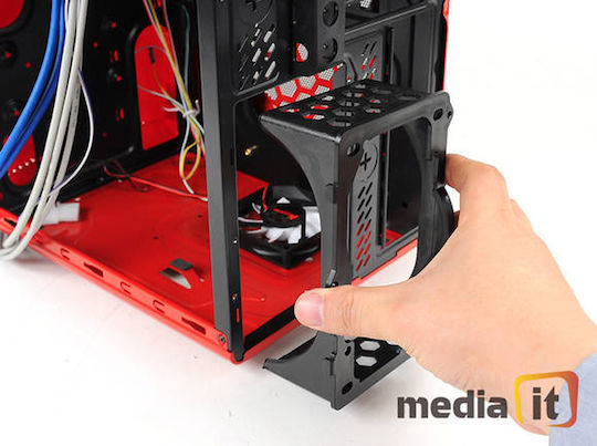 NCORE SC260 Mini Tower Κουτί Υπολογιστή Κόκκινο