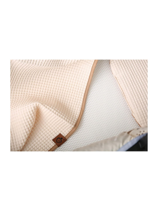BabyMam Pătură Pepinieră Swaddling 100% Bumbac Bej 57x77cm 2 Bucăți