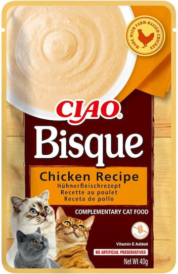 Inaba Ciao Bisque Cremige Suppe Katzenfutter Huhn Rindfleisch Fisch 24x40g