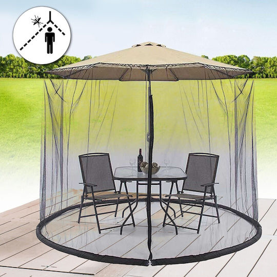 Alista Home Plasă De Țânțari Pentru Camping Umbrelă De Soare Înălțime 2.3 M Diametru 3 M Neagră