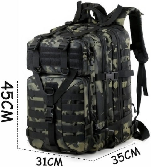 Jetbags Rz093 Tactical Military Backpack 43l Waterproof Military Backpack Camping Black Greek Camouflage