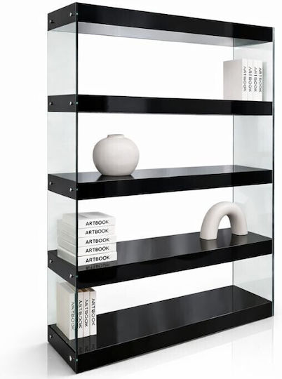Bibliotecă C500 Neagră 123x40x183cm ART100073