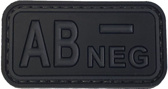 Ομάδα Αίματος Small Μαύρο-γκρι Σήμα Pvc 3d Ομάδα Αίματος Αβ+