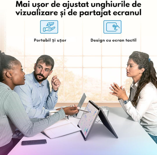 Qova IPS Touch Monitor Portabil 15.6" FHD 1920x1080 Alb
