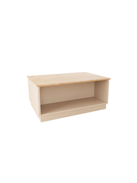 Masa De Cafea Centrală Rectangulară Monik Din Lemn Gri L90xL56xÎ40cm