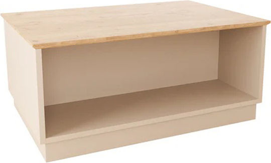 Rectangular Central Coffee Table Monik Wooden Gray W90xL56xH40cm
