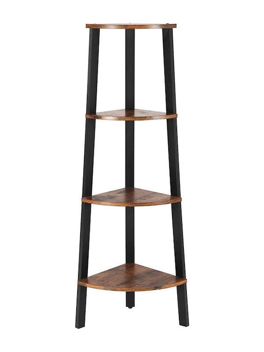 Corner Bookcase Brown 34x34x125cm