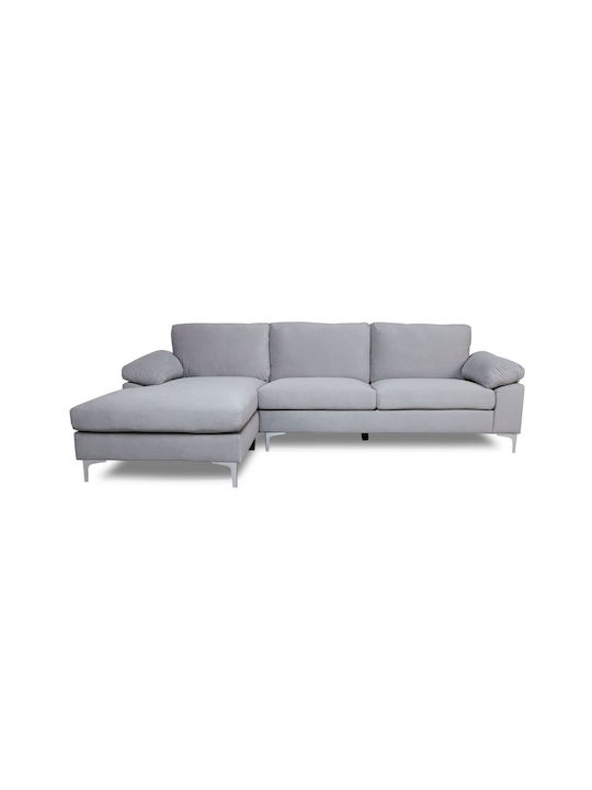 Alex Γωνιακός Καναπές με Δεξιά Γωνία Γκρι 264x132x75εκ.