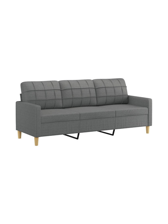 Dreisitzer Sofa Dunkles Grau 198x77x80cm