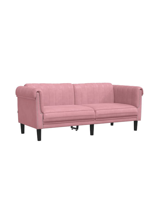 Two-Seater Couch Velvet Pink 182x77x74cm