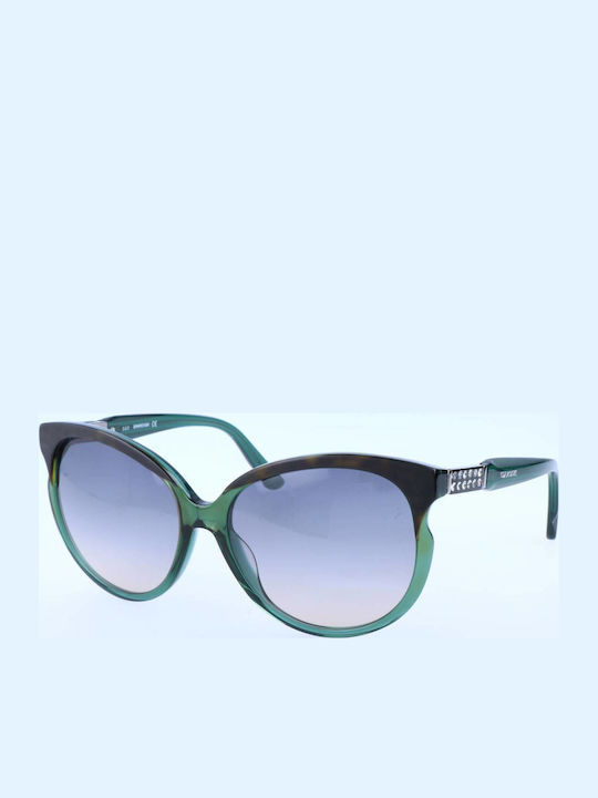 Swarovski Women's Sunglasses with Green Plastic Frame and Purple Gradient Lens SK0081 96P
