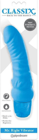 Pipedream Classix Mr. Right Vibrator Ρεαλιστικός Δονητής 19cm Sky Blue
