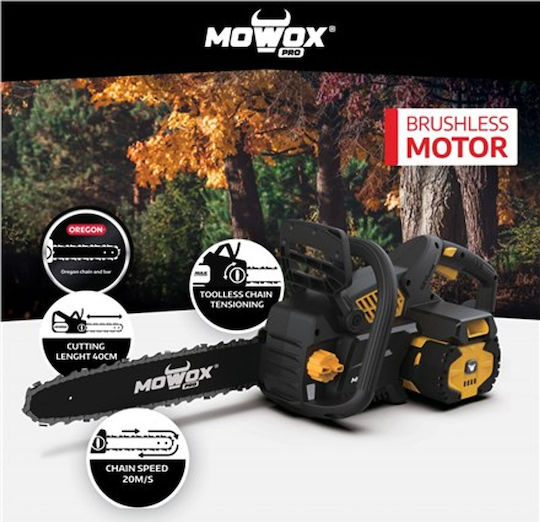 Mowox ECS 4062 Li Αλυσοπρίονο Μπαταρίας Solo Brushless 62V 5kg με Λάμα 40cm