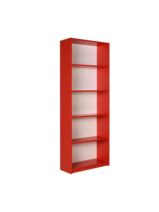 Βιβλιοθήκη Max Κόκκινη 58x23x170εκ.