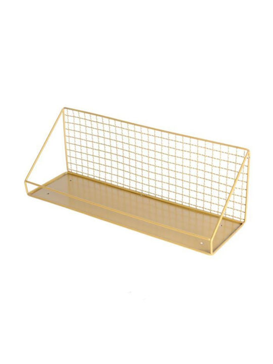 Ράφι Τοίχου Χρυσό 45x14x16εκ.