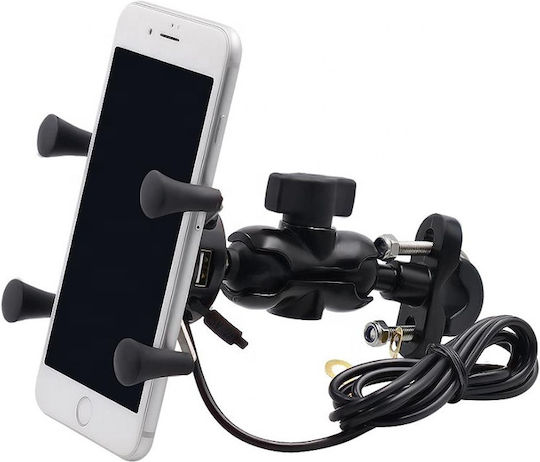 Road AR-A3 Motorcycle Cellphone Mount with Adjustable Arm 3.5-6 Inches for Steering Wheel