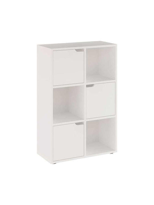 Βιβλιοθήκη Bookel Λευκή Απόχρωση 59.5x27.5x89εκ.