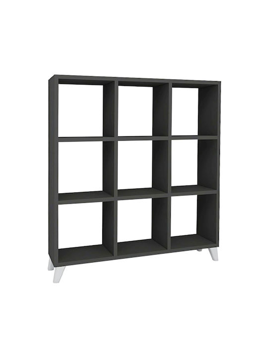 Bookcase Saul Charcoal 88.2x20x88.2cm