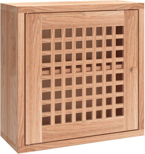 Wall Mounted Living Room Cabinet made of Beige Solid Wood 42x18x42cm