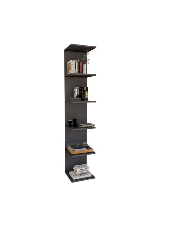 Bookcase Ogden Charcoal 34.5x30x180cm