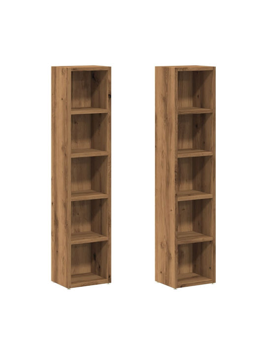 Bücherregale Braun 2Stücke 21x16x93,5cm