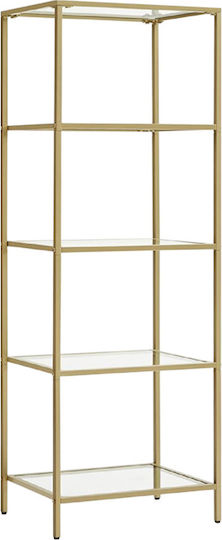 Bibliothek Letus Gold 40x30x125cm