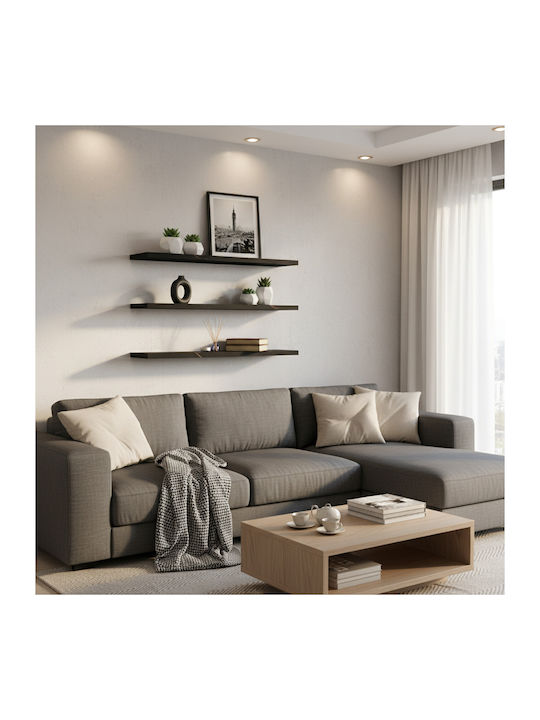 Raft de perete Fb98966.13 melamină în marmură neagră 60x14.5 cm