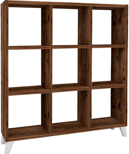 Bookcase Saul 88.2x20x88.2cm Brown