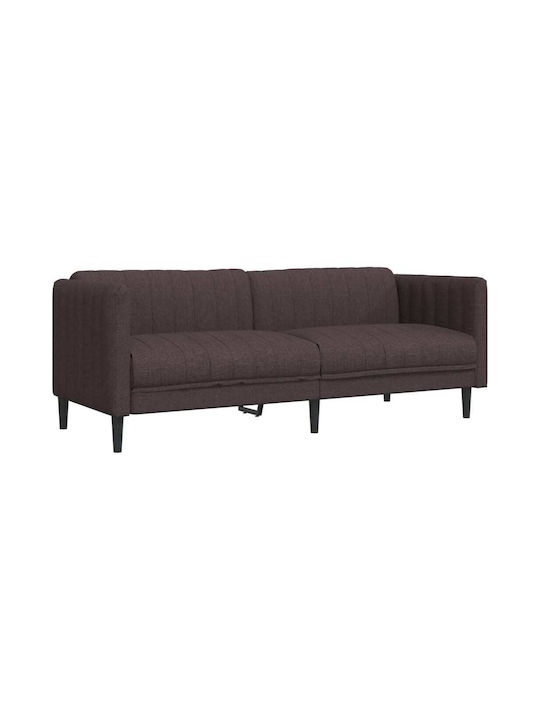 Τριθέσιος Καναπές Σκούρο Καφέ 193x76.5x74.5εκ. 372616