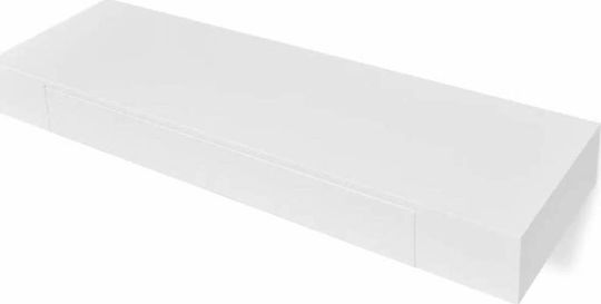 Ράφια (2τμχ) 80x25x8εκ. Λευκά Ράφια (2τμχ) 80x25x8εκ. Λευκά