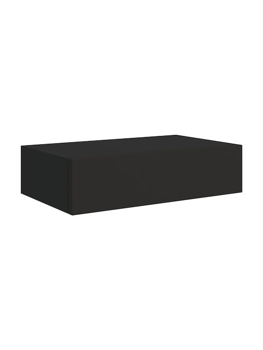 Black Wall Shelves (2 Pieces) 40x23.5x10cm