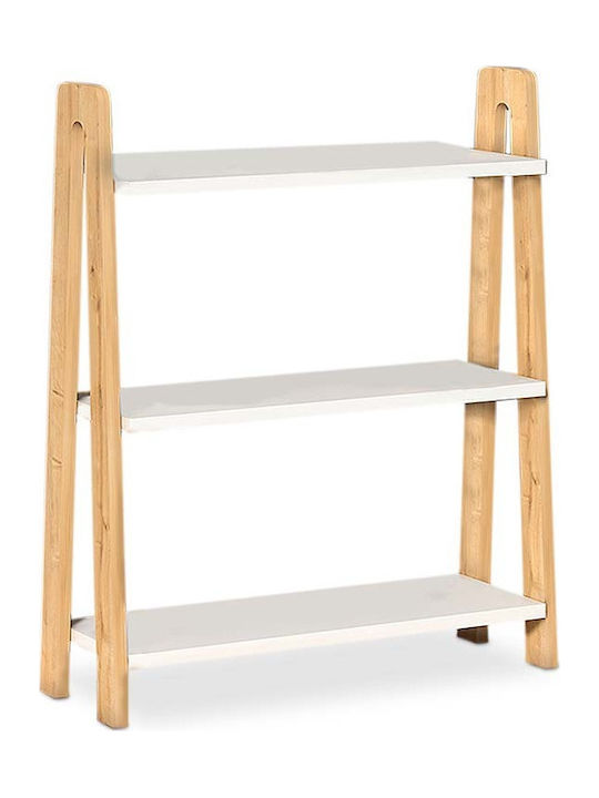 Βιβλιοθήκη Como Λευκό / Oak 63x22x80εκ.