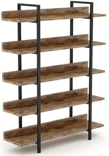 Βιβλιοθήκη Almond Καρυδί / Μαύρο 119x27x185εκ. Βιβλιοθήκη Almond Καρυδί / Μαύρο 119x27x185εκ.