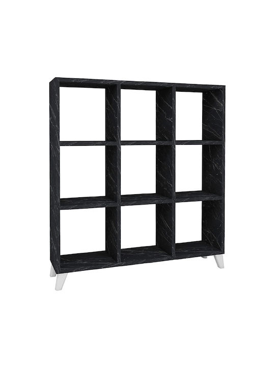 Bookcase Saul Black 88.2x20x88.2cm